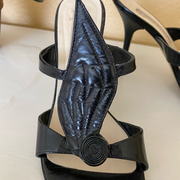 Charles David Black heel sandals size 37 1/2 - Picture 4 of 7
